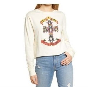 Treasure and bond guns and roses long sleeve t‐shirt NWT